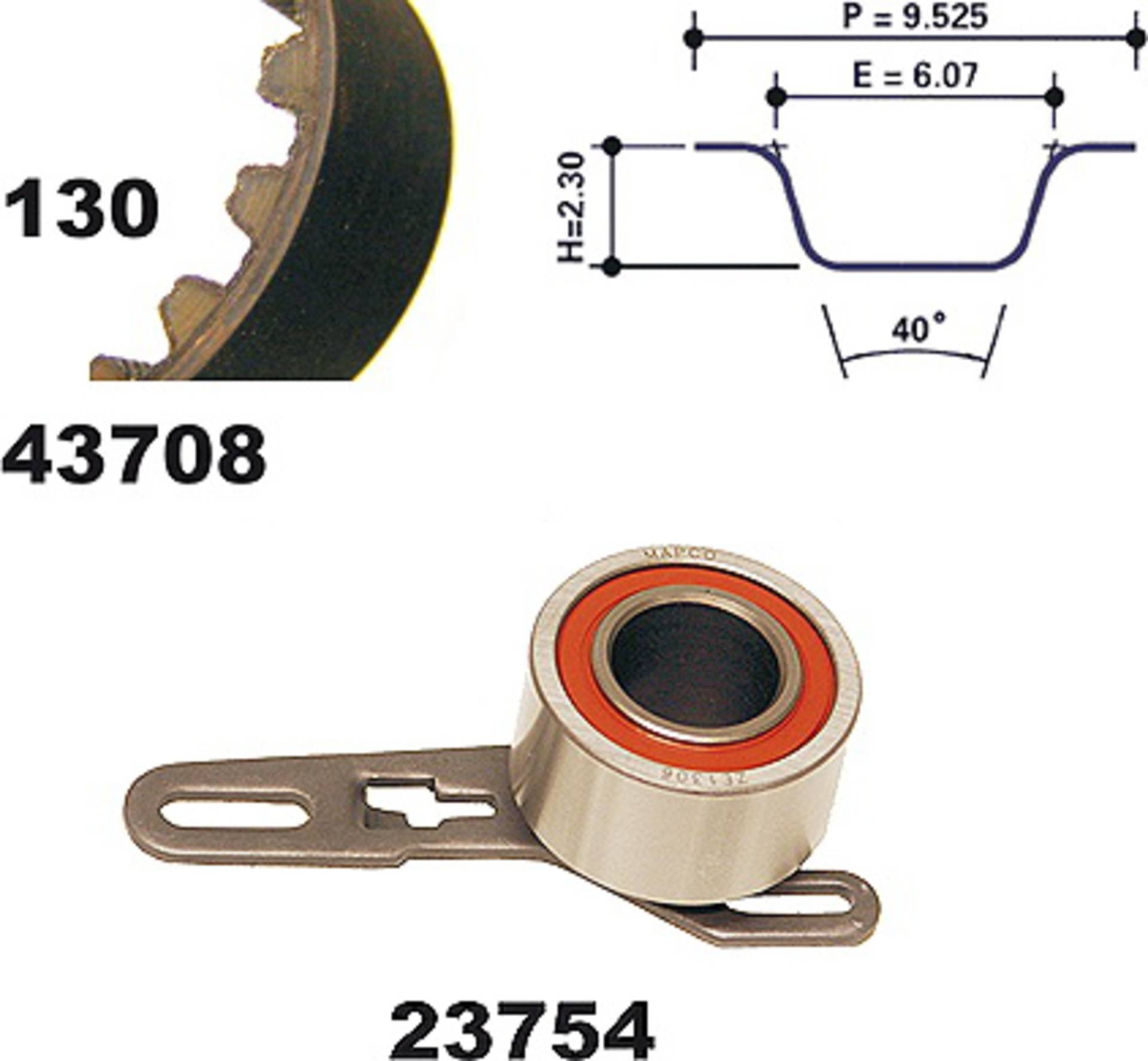 Mapco 23708 Zahnriemensatz von Mapco