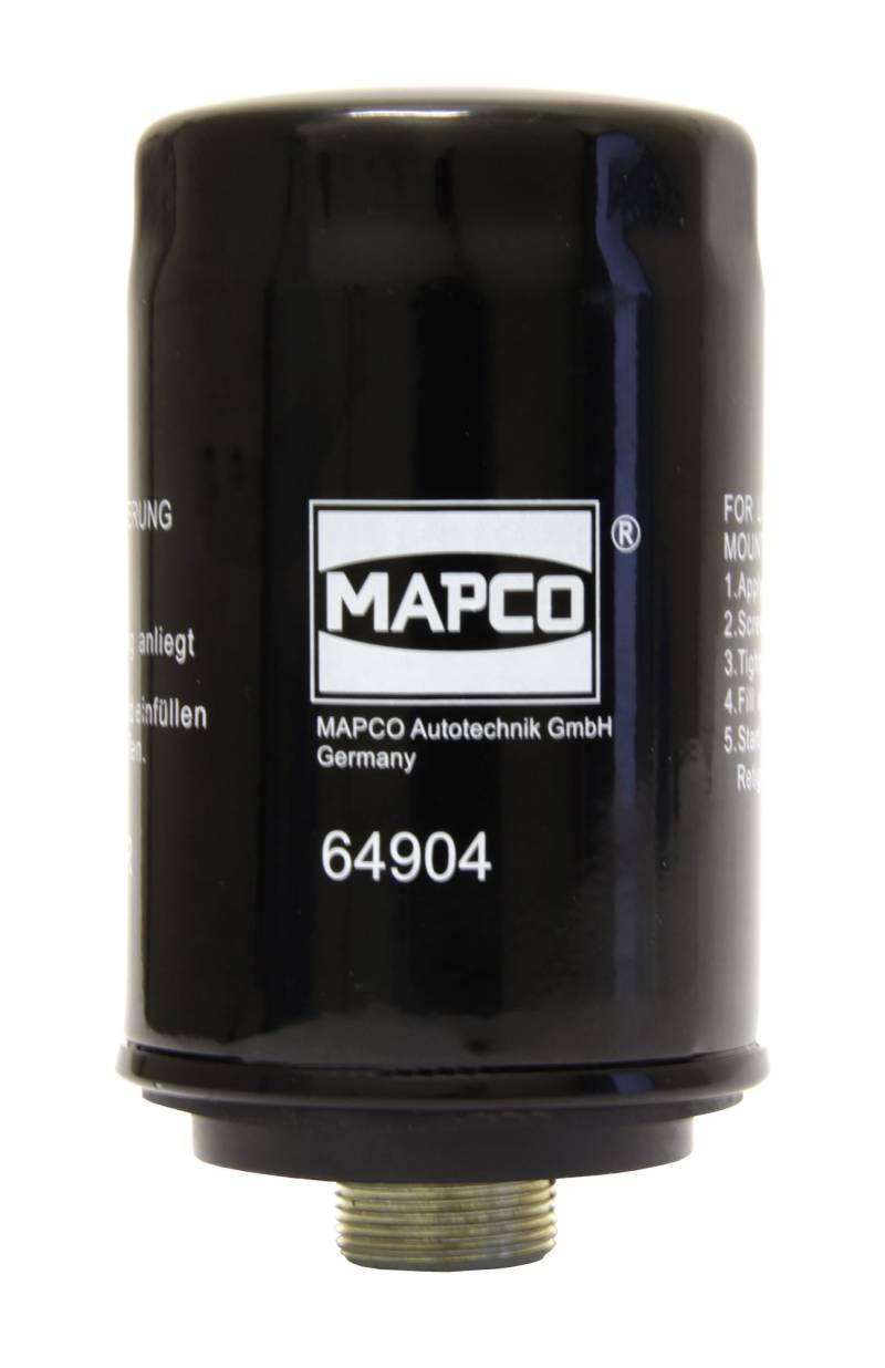 Mapco 64904 Ölfilter Anschraubfilter nur für Motorkennbuchstabe CAWB CBFA CCTA von Mapco