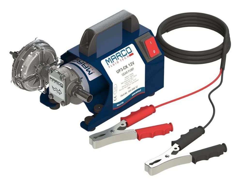 Marco UP3-CK 12V Tragbare Zahnradpumpe 15 l/min zum Dieseltanken, Made in Italy. Transferpumpe, Bootspumpe, Dieselpumpe, Schiffspumpe, Heizölpumpe, Förderpumpe von Marco