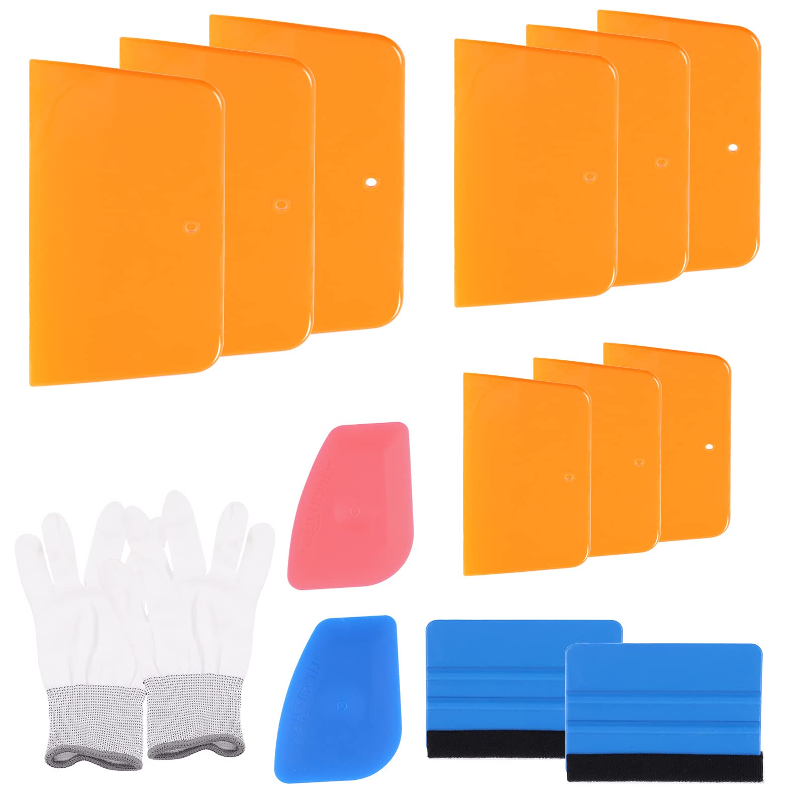 Mardatt 14Pcs Body Filler Spreaders Kit Includes 4", 5", 6" Automotive Body Fillers, Plastic Spreader, Felt Edge Squeegees and Gloves for Applying Fillers Putties Glazes and Caulks von Mardatt