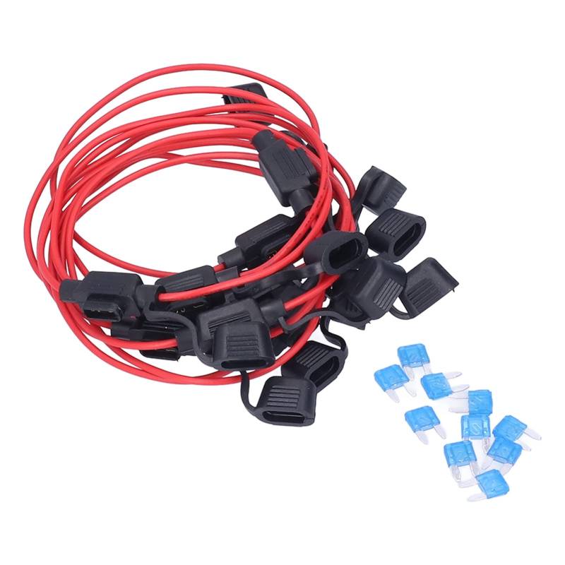 20pcs Heavy Duty Inline Holder 18AWG -Kupferdraht Zum Hinzufügen Zusätzlicher Schaltungen zu Autos, Booten, Motorrädern, CD -Spielern, Faxgeräten von Marhynchus