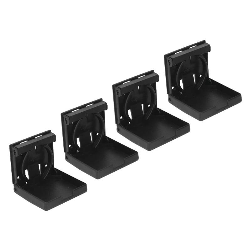 4PCS Faltbarer Getränkehalter, Verstellbarer Getränkebecherhalter für Autotür, Stuhllehne, Yacht, Küche, Rollstuhl (Black) von Marhynchus