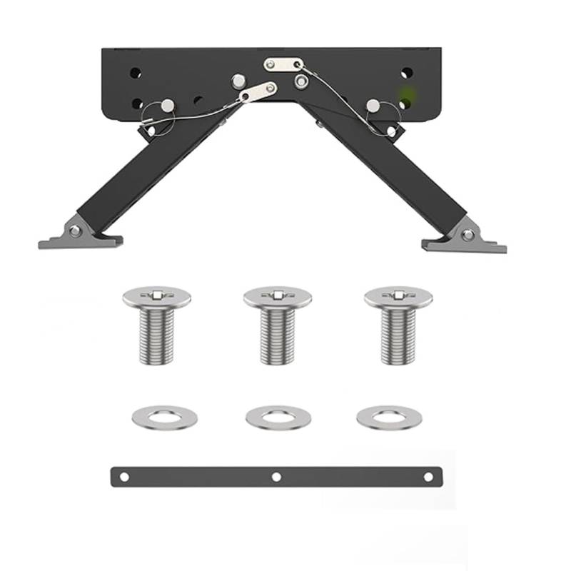 Marhynchus Wohnmobil-Stufenstabilisator, Verstellbare Fußstufenstütze aus Edelstahl, Klappbarer Stufenstabilisator für Wohnmobile mit 5. Rad, Reiseanhänger und Rutschfestem Gummi, Werkzeuge von Marhynchus