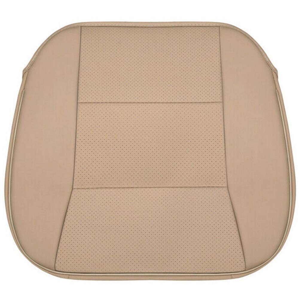 Marran Universal Auto Vordersitzbezug Atmungsaktiv Beige PU Leder Sitzkissen von Marran