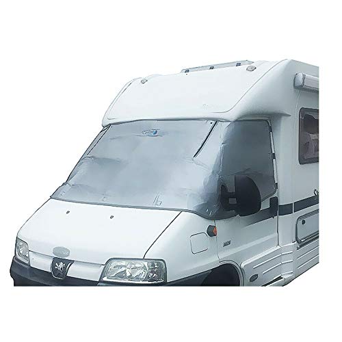 Außen Thermofenstermatte Silber Thermoschutz Abdeckung für FIAT Ducato, Peugeot Boxer, Citroen Jumper von 1994-2005 Außenisoliermatte Wohnmobil Abdeckung Sonnenschutz von Marvix