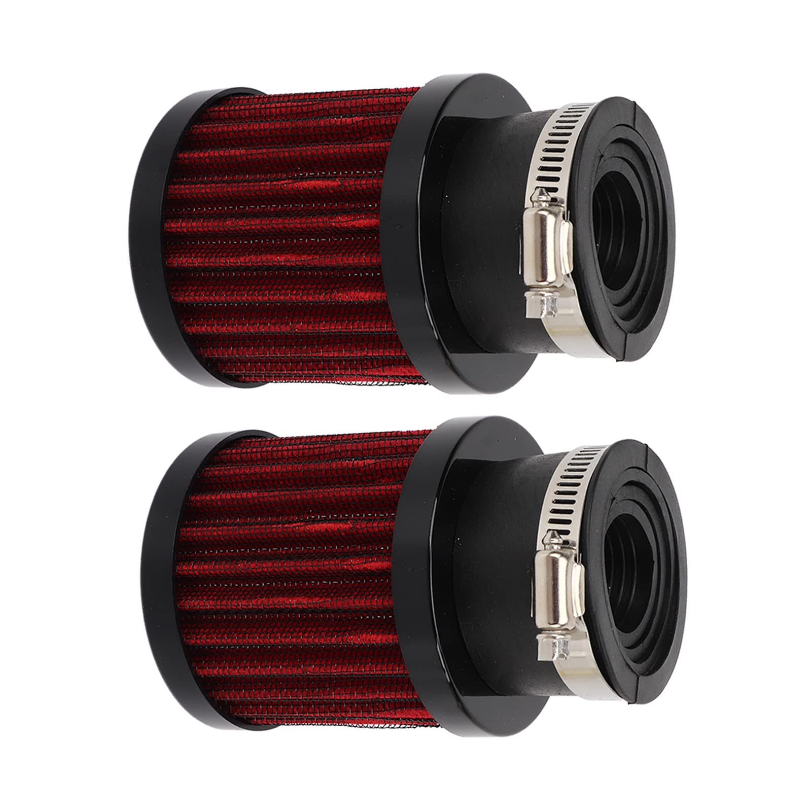 2pcs Luftfilter 28–48 Mm Hoher Filtrationseffizienz Universal für Moped Scooter ATV Dirt Bike (Schwarz rot) von MasYosh