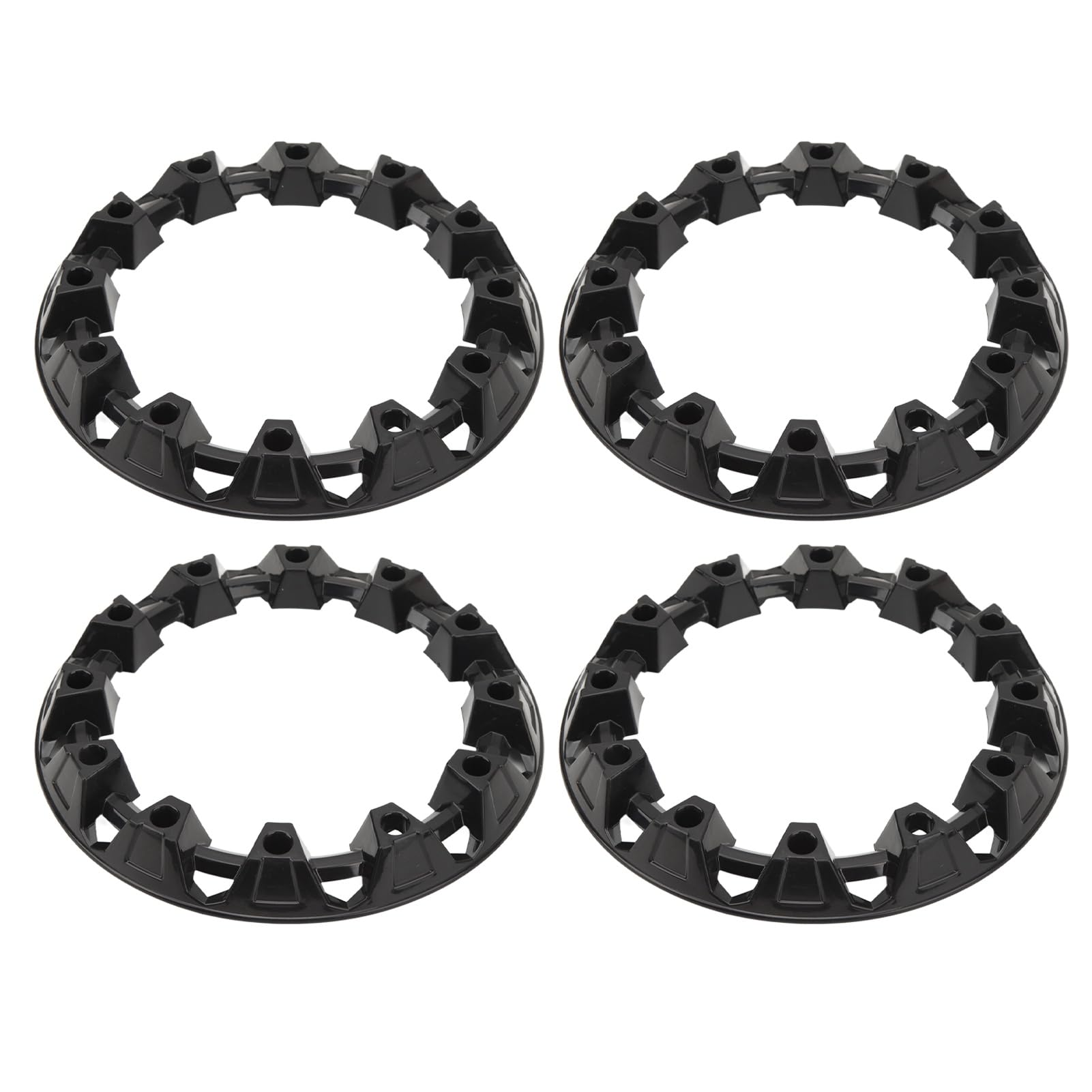 4pcs Wheel Hub Trimmabdeckung Hubcaps Reifenschutz Rand Cap Universal für ATV Go Kart (10 Zoll) von MasYosh