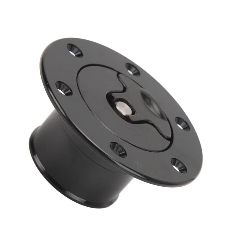 Brennstoffzellen -Tankkappe Billet Aluminium 39mm ID Flush Mounting 6 Schrauben Open Typ Black Universal für Auto von MasYosh