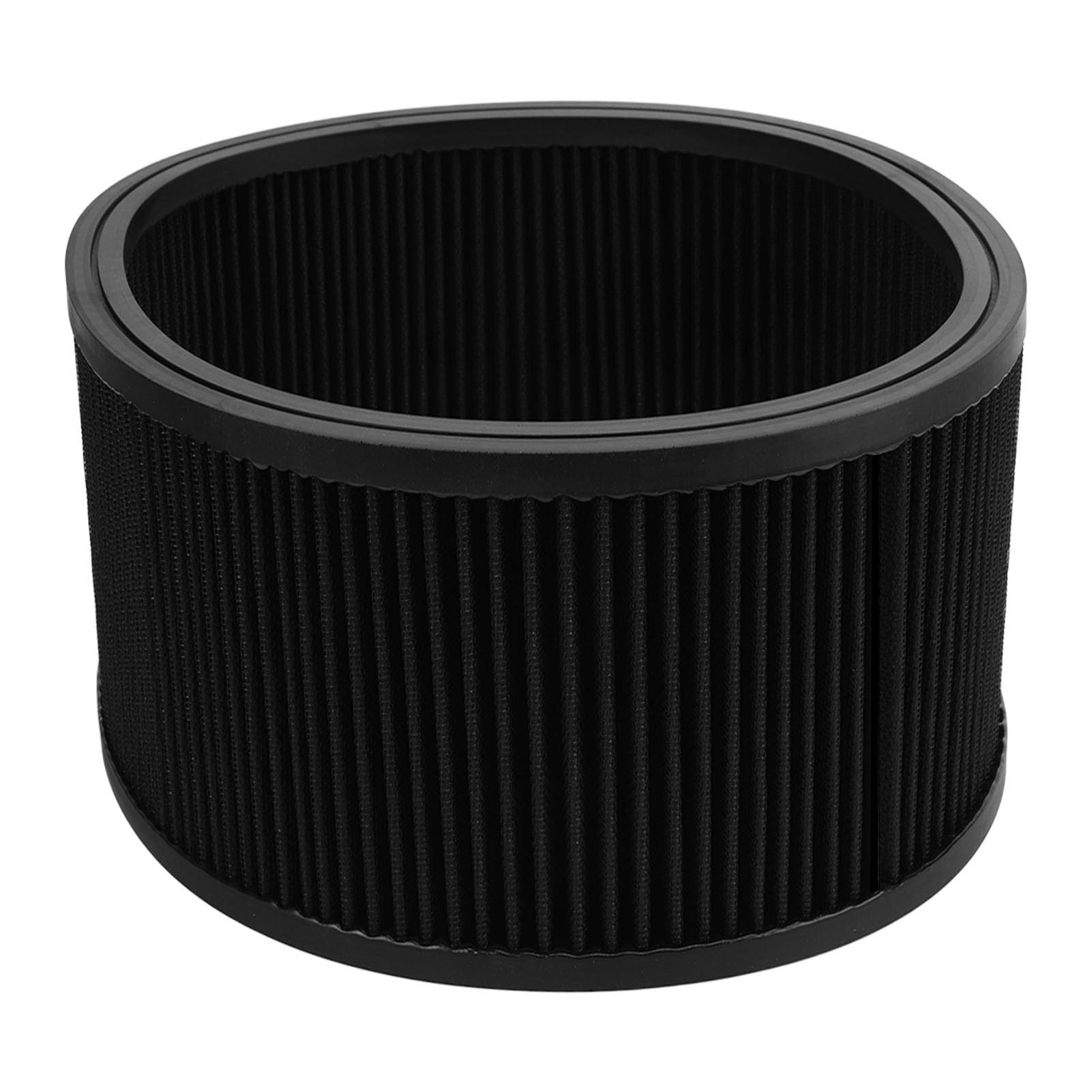 Runder Waschbarer Luftfilter Waschbarer Wiederverwendbares Hochstromluftreiniger -Filter für 14 X 5 in (Schwarz) von MasYosh