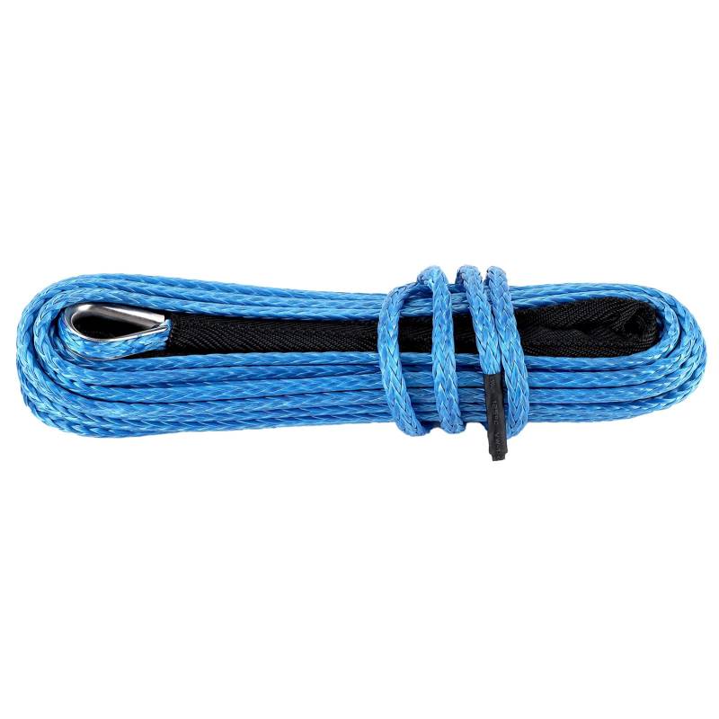 Winch Seil 15m Kabel 7700 Lbs Nylonanhänger Wiederherstellung Schleppriemen für SUV ATV UTV Trunk (A (blau)) von MasYosh