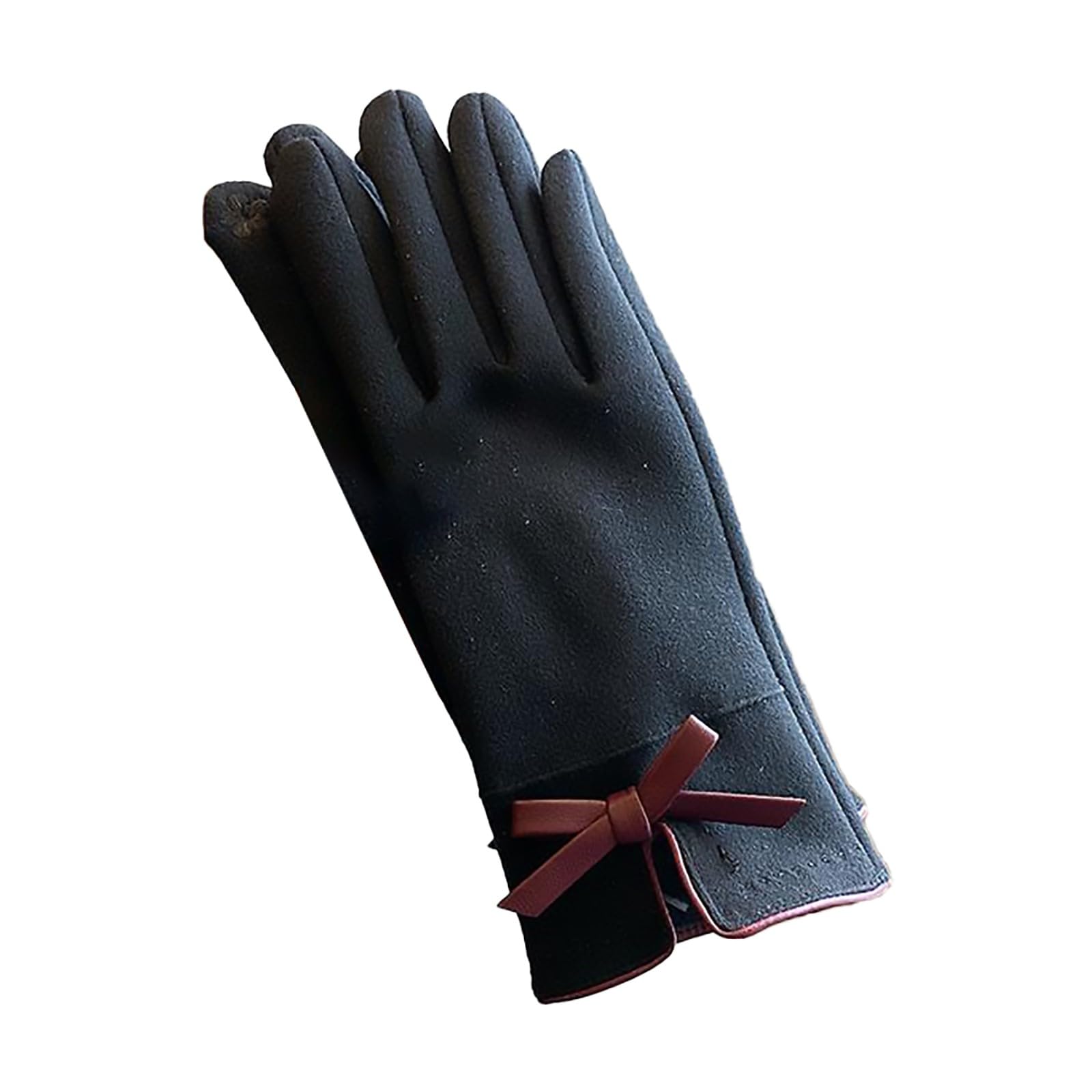 Mashaouyo Damen Winter Warm Radfahren Samt Verdickte Kalte Und Winddichte Bildschirm Handschuhe Handschuhe Fäustlinge Männer Winter Warm (Schwarz, Einheitsgröße) von Mashaouyo