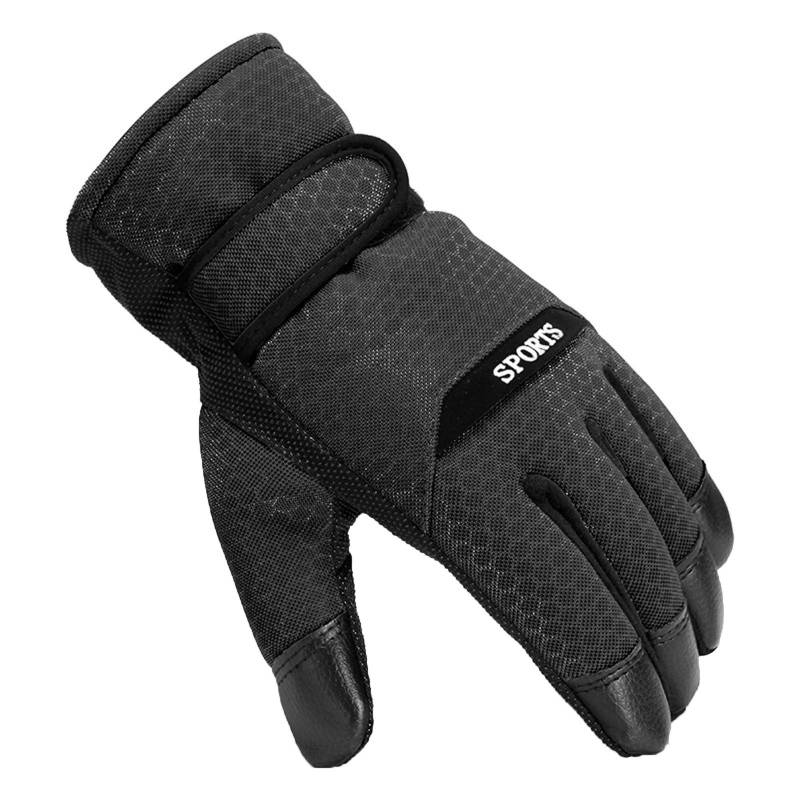 Ski-Winterhandschuhe und Damenhandschuhe, warm, für Herren und Damen, Fäustlinge (Schwarz, Einheitsgröße) von Mashaouyo