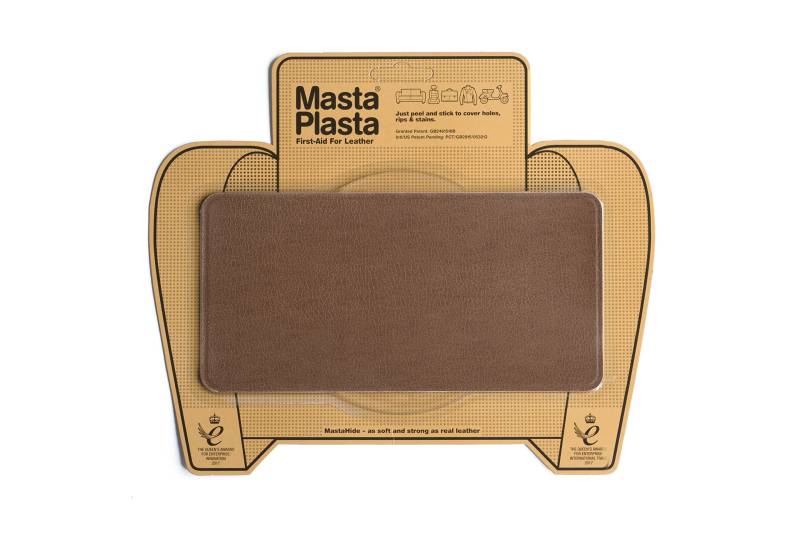 MastaPlasta Selbstklebende Premium Leder Reparatur Patch - Hellbraun Leder - 20cm x 10cm. Sofortige Polsterung Qualität Patch für Sofas, Auto Interieur, Taschen, Jacken von MastaPlasta