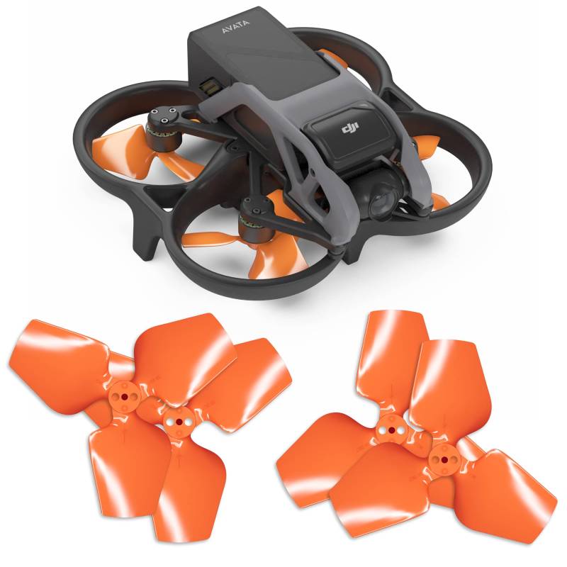 Master Airscrew 3-Blatt Upgrade Propeller kompatibel mit DJI Avata - Orange, 4 Stück von Master Airscrew