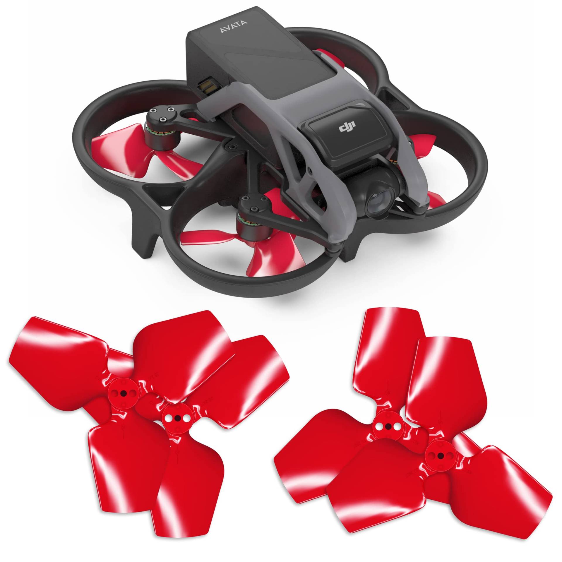 Master Airscrew 3-blatt Upgrade Propeller kompatibel mit DJI Avata - Rot, 4 Stück von Master Airscrew