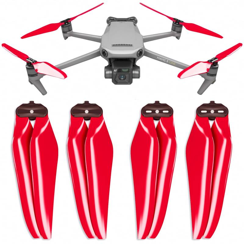 Master Airscrew Stealth Propeller kompatibel mit DJI Mavic 3 - Rot, 4 Stück von Master Airscrew