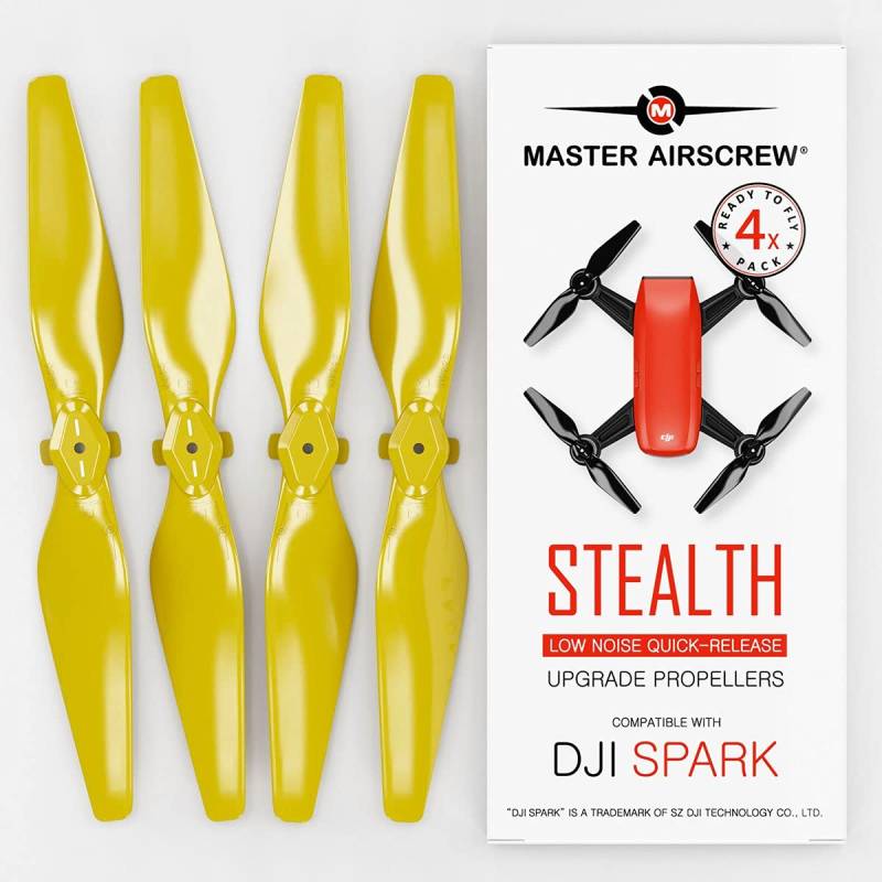 Master Airscrew Stealth Propellers for DJI Spark - Yellow, 4 pcs von Master Airscrew