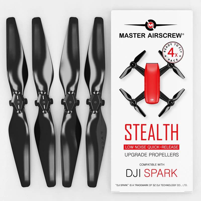 Master Airscrew Stealth Propeller kompatibel mit DJI Spark - Schwarz, 4 Stück von Master Airscrew