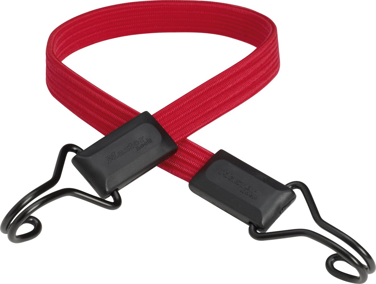 Master Lock Flat Bungee 60cm Doppelhaken rot von Master Lock