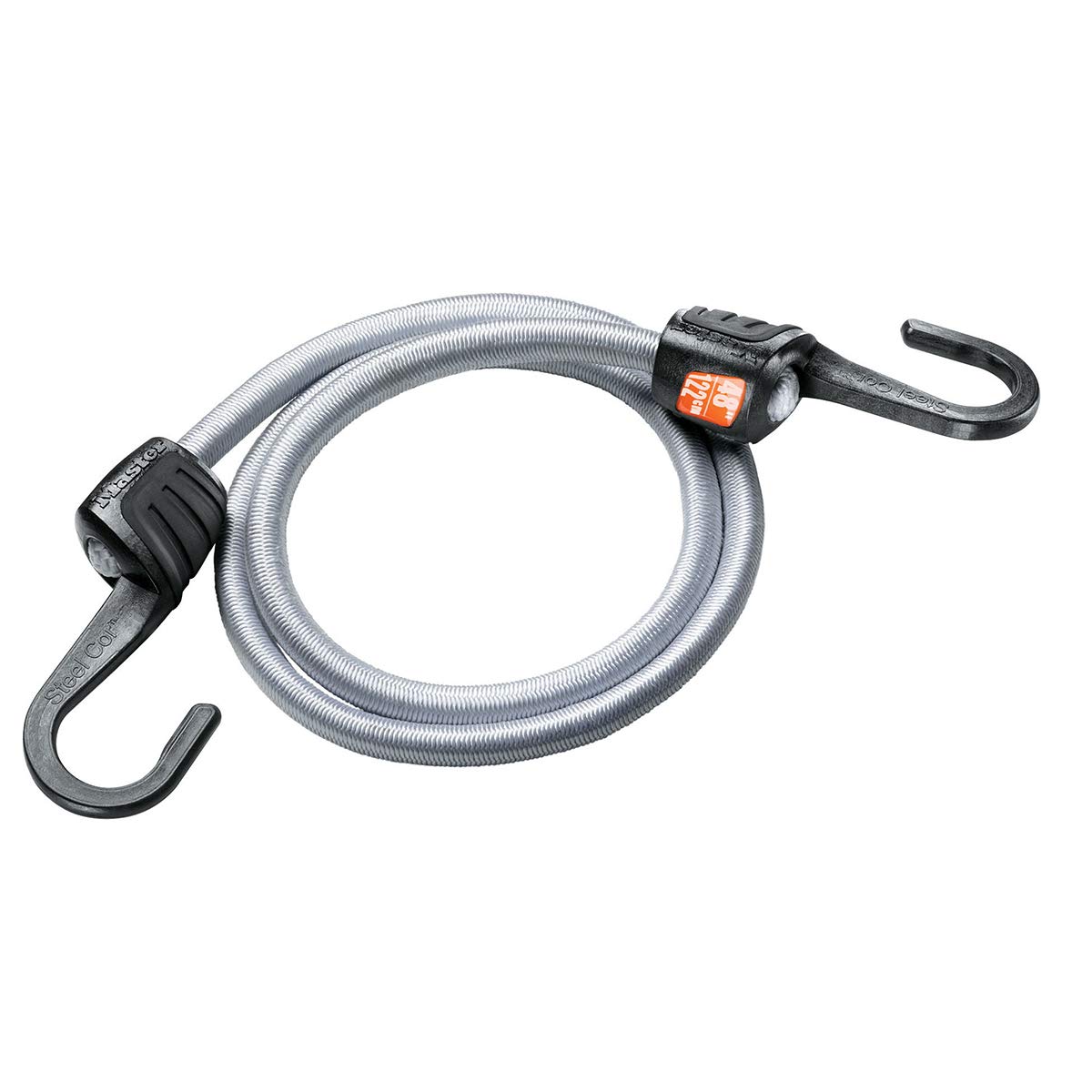 Master Lock 3036EURDAT Gummi-Spannseil mit Haken [120 cm langes Spannseil] [Stahlhaken] - Ideal zum Transportieren, Verpacken und Sichern von Lasten von Master Lock