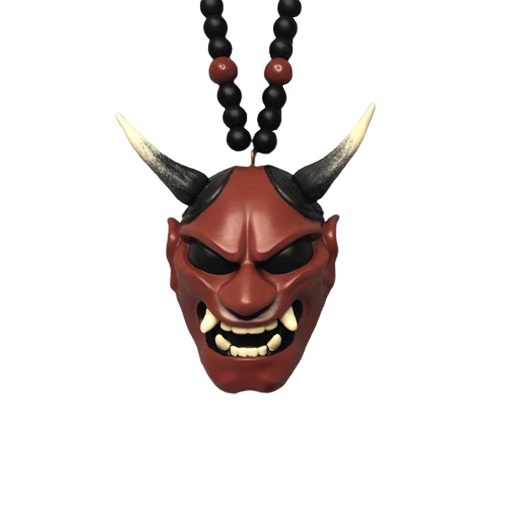 Auto-Rückspiegel-Charm, Samurai Hannya Japanischer Oni-Helm, Stilvolle Hängende Autodekoration, Ideales Modeaccessoire für den Fahrzeuginnenraum (10) von Masyrt