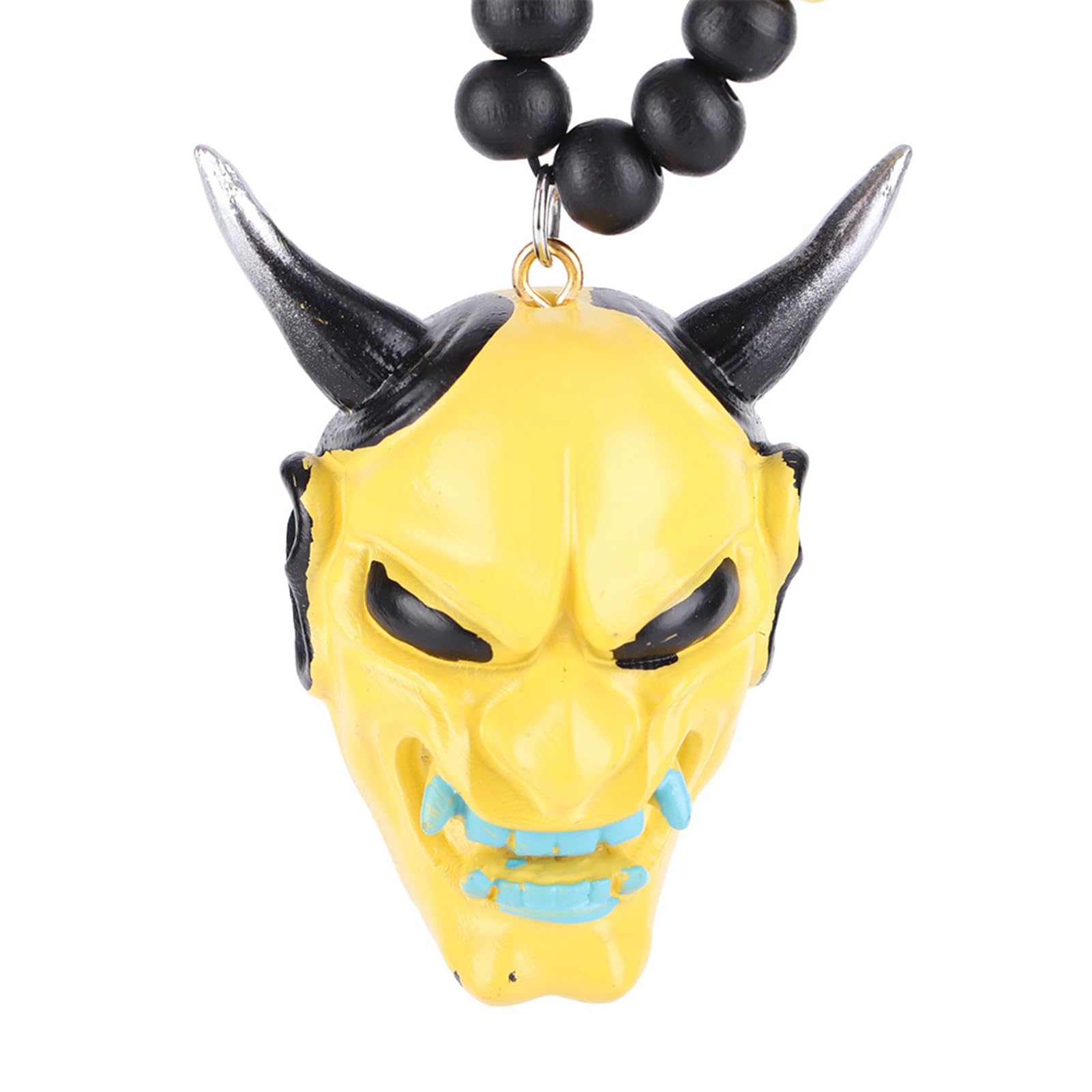 Auto-Rückspiegel-Charm, Samurai Hannya Japanischer Oni-Helm, Stilvolle Hängende Autodekoration, Ideales Modeaccessoire für den Fahrzeuginnenraum (5) von Masyrt