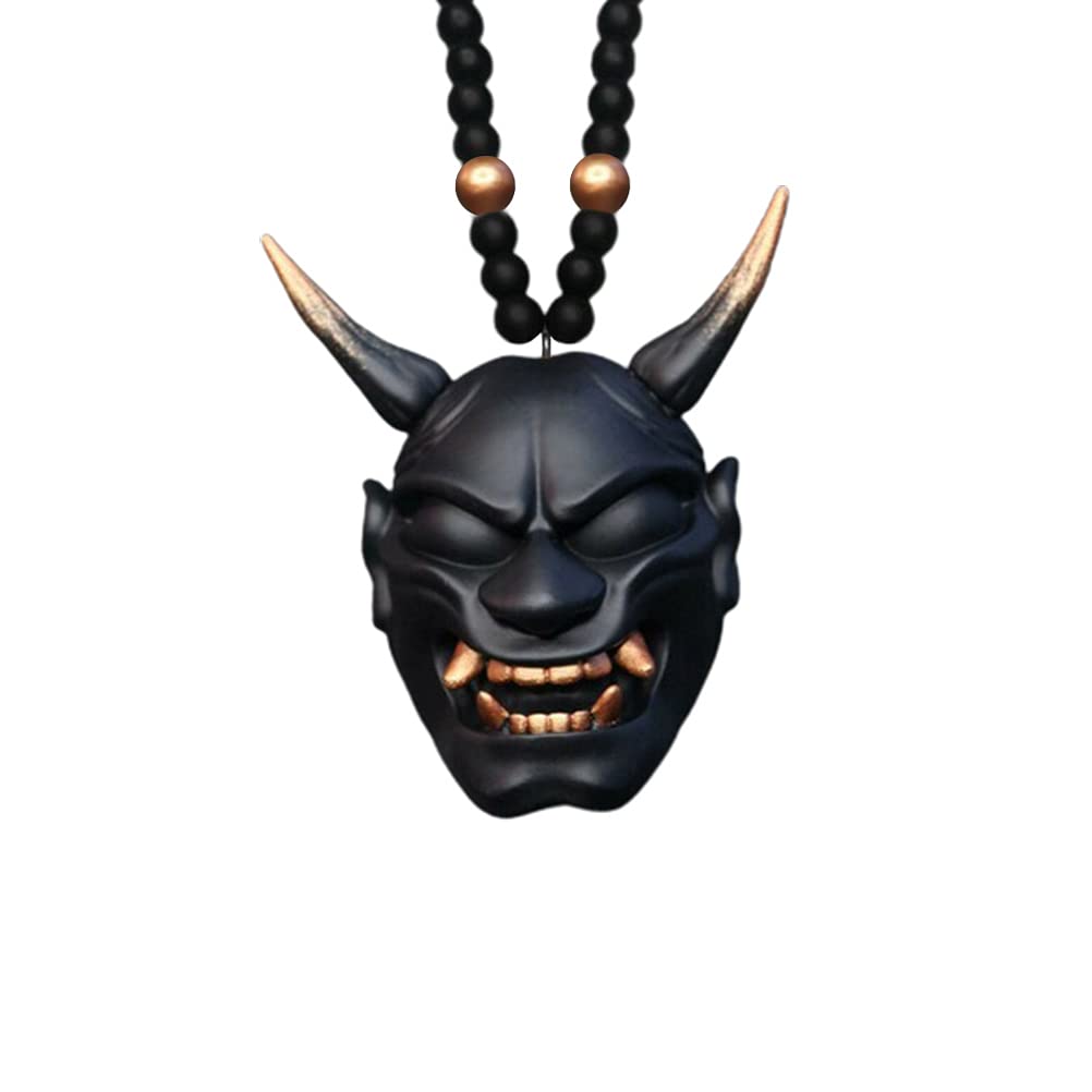 Auto-Rückspiegel-Charm, Samurai Hannya Japanischer Oni-Helm, Stilvolle Hängende Autodekoration, Ideales Modeaccessoire für den Fahrzeuginnenraum (6) von Masyrt