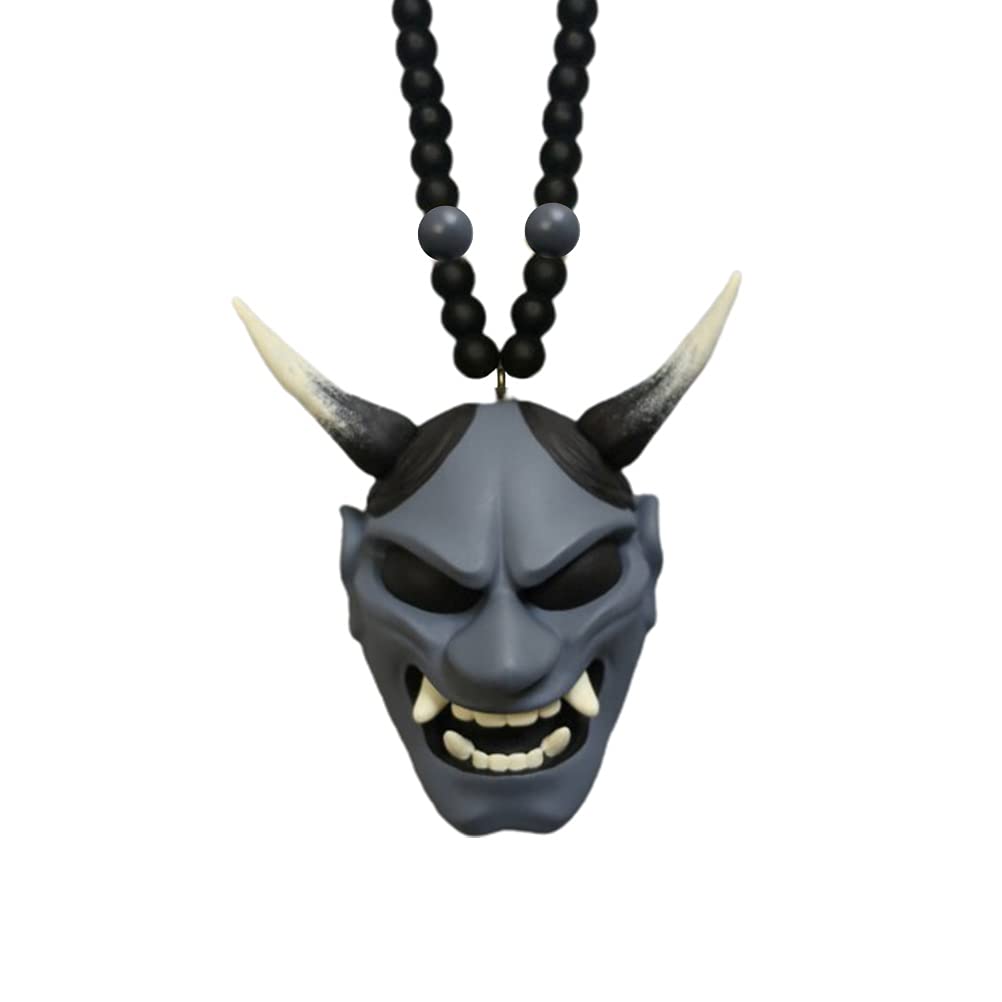 Auto-Rückspiegel-Charm, Samurai Hannya Japanischer Oni-Helm, Stilvolle Hängende Autodekoration, Ideales Modeaccessoire für den Fahrzeuginnenraum (9) von Masyrt