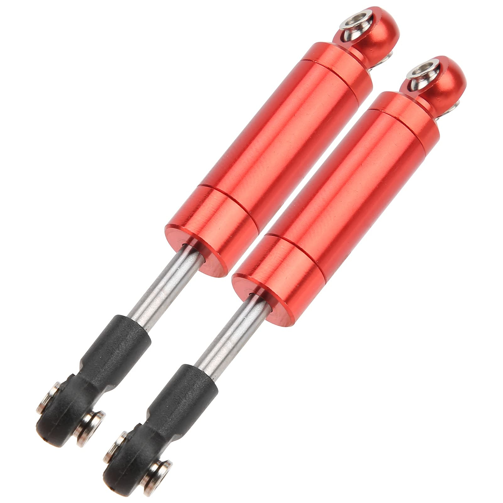 Masyrt 2 Stück RC 72mm Spring Less StoßDämpfer Aluminium Dämpfer für 1/10 RC Auto, Speziell für TRAXXAS SLASH 2WD (Rot) von Masyrt