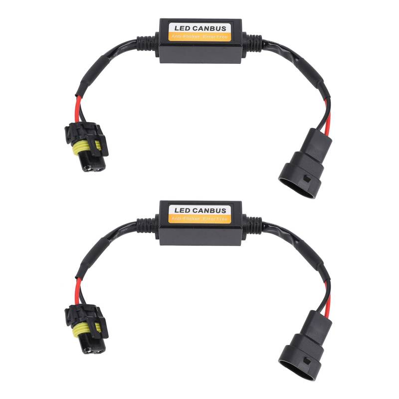 Masyrt 2er-Pack LED-Scheinwerfer-Canbus-Decoder, Anti-Flicker-Kabelbaum, Lichtwarnfehler-Fehlerwiderstand für Autolichter, Kompatibel mit 9005 9006 9012 von Masyrt