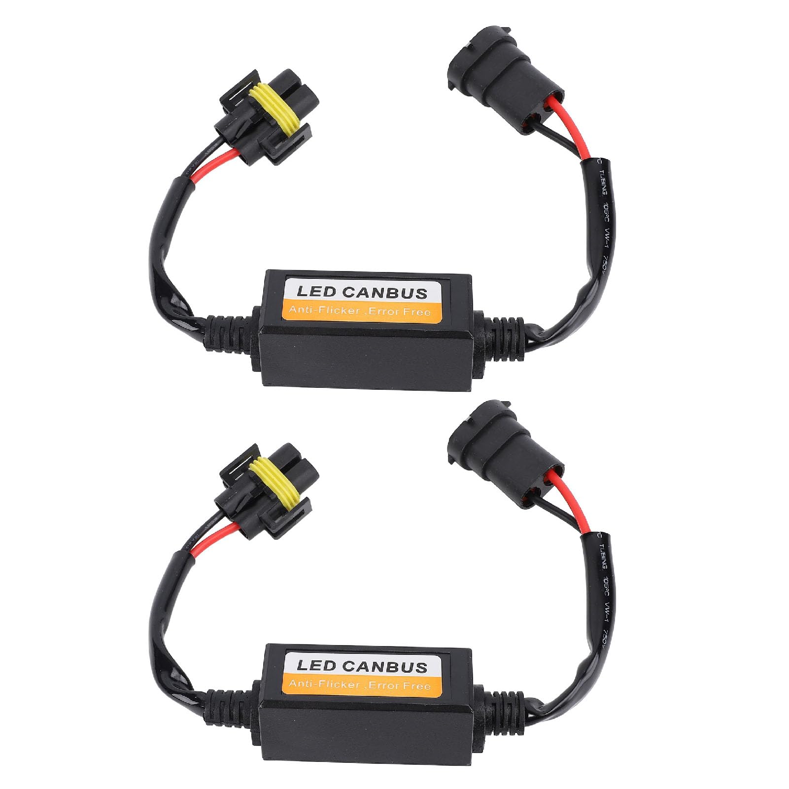 Masyrt 2er-Pack LED-Scheinwerfer-Canbus-Decoder mit H8-H9-H11-Anschluss, Anti-Flacker-Kabelbaum-Fehlerwiderstand-Unterdrückungskondensator für Fahrzeugscheinwerfer von Masyrt