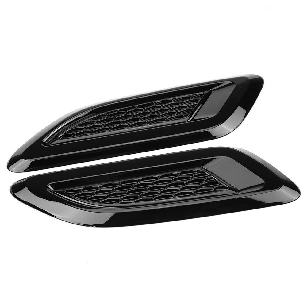 Masyrt Hood Air Vent Ala Trim Außen Hood Vent Ausgang Flügel Trim Kompatibel mit Evoque 2012-2018 (Schwarz) von Masyrt