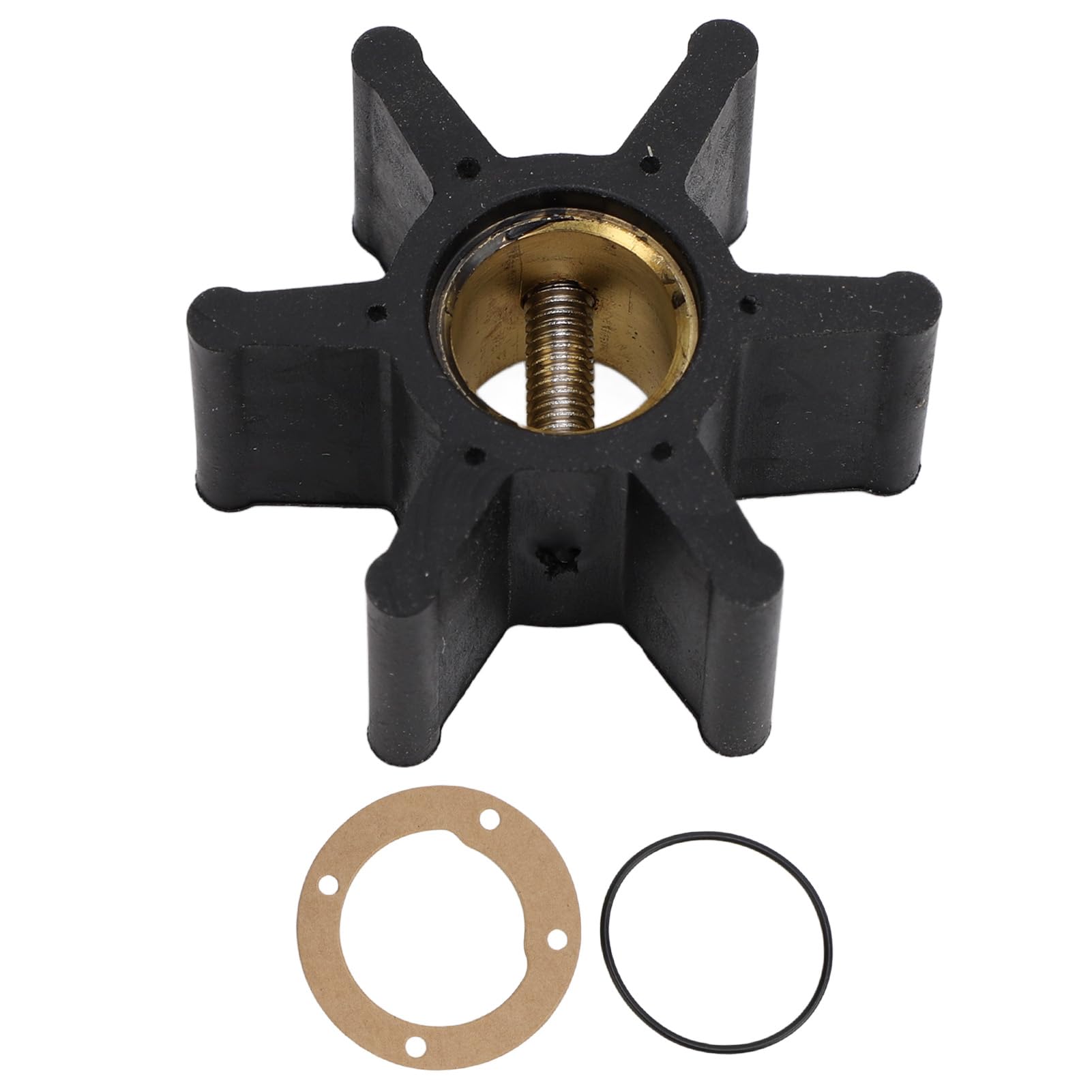 Masyrt Wasserpumpenlaufrad 22405 0001 6 Flügel Bootsmotor Impeller Kit mit Unterlegscheiben Ersatz für Johnson Außenborder von Masyrt