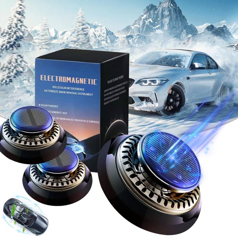 Scheibenenteiser Auto, 2025 Neu Auto Enteiser Enteisung 360, Tragbare Kinetische Molekularheizung, Elektromagnetische Molekulare Interferenz Frostschutzmittel (2PCS) von Matame