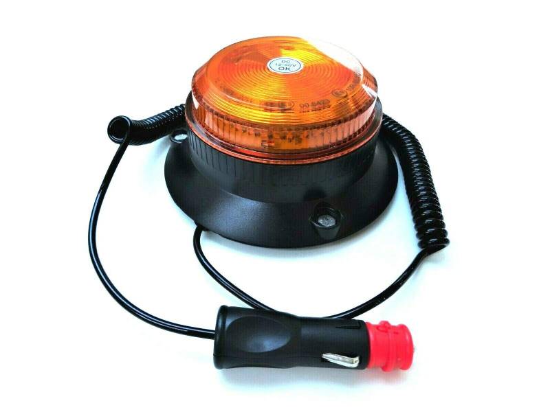 Rundumleuchte LED 4 Blitzmuster 9-80V ECE R65 R10 E9 Magnet für PKW LKW Traktor von Matel Service