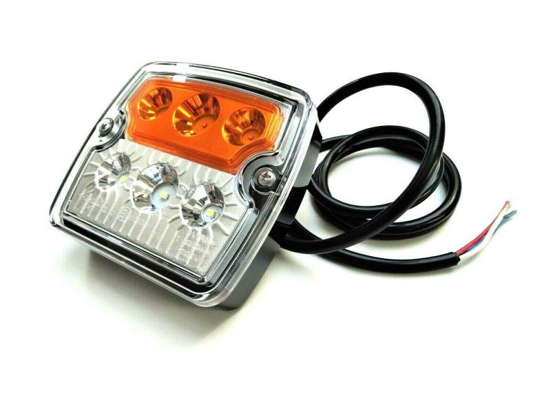 Matel Service LED Blink-Positionsleuchte E9 12V 24V für Anhänger, LKWs, PKWs, Wohnmobile, Wohnwagen, Traktoren, Bagger usw. von Matel Service