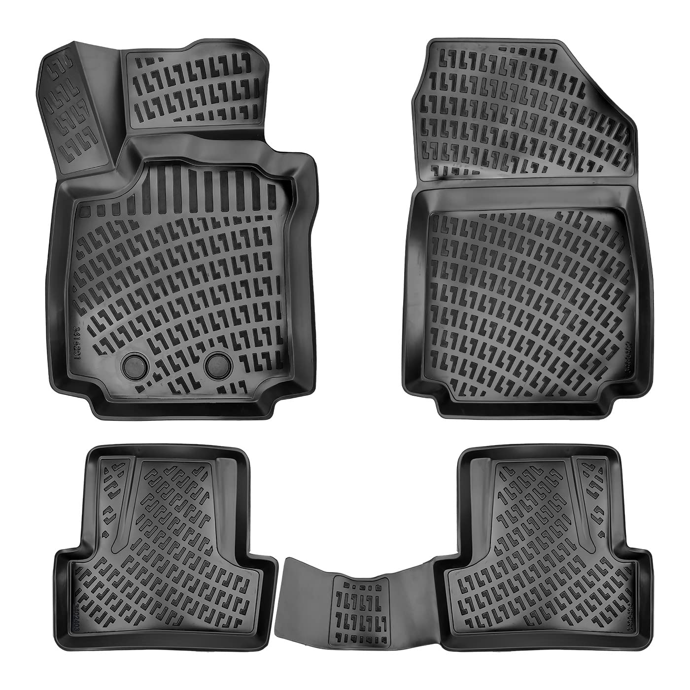 Matnamis 3D Auto Gummimatten Set für Renault Clio 3 2005-2012 Passgenaue Fußmatten 4-teilig Allwetter, Antirutschmatten Auto PKW-Fußraummatten Extra Hoher Schwarz von Matnamis