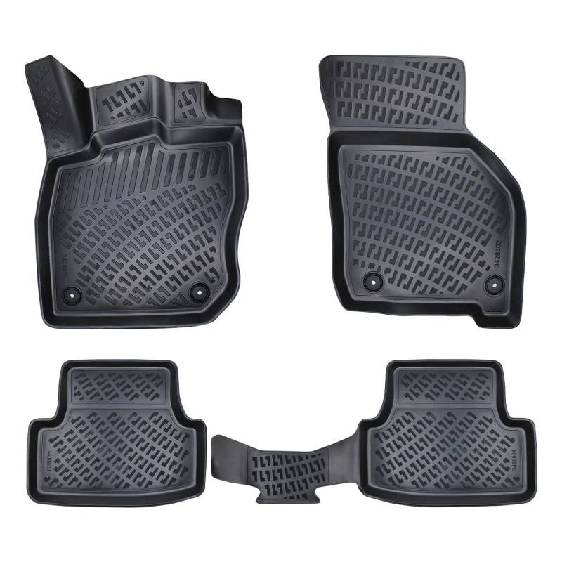 Matnamis 3D Auto Gummimatten Set für VW Golf 8 (Automatisch) ab 2020, VW Golf 8 (Automatisch) ab 2020 (Variant) Passgenaue Fußmatten 4-teilig Antirutschmatten Auto PKW-Fußraummatten Extra hoher von Matnamis