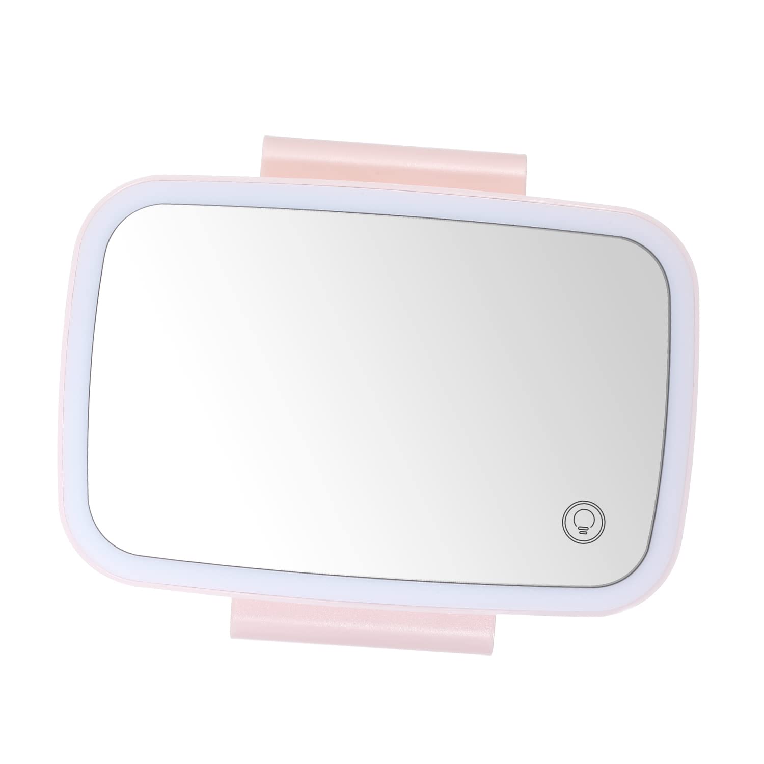 Car Sun Visor Mirror LED Leuchten Make-up Sonnenschatender Kosmetikspiegel Touchscip Clip Automobil Make-up Spiegel (Rosa) von Matybobe