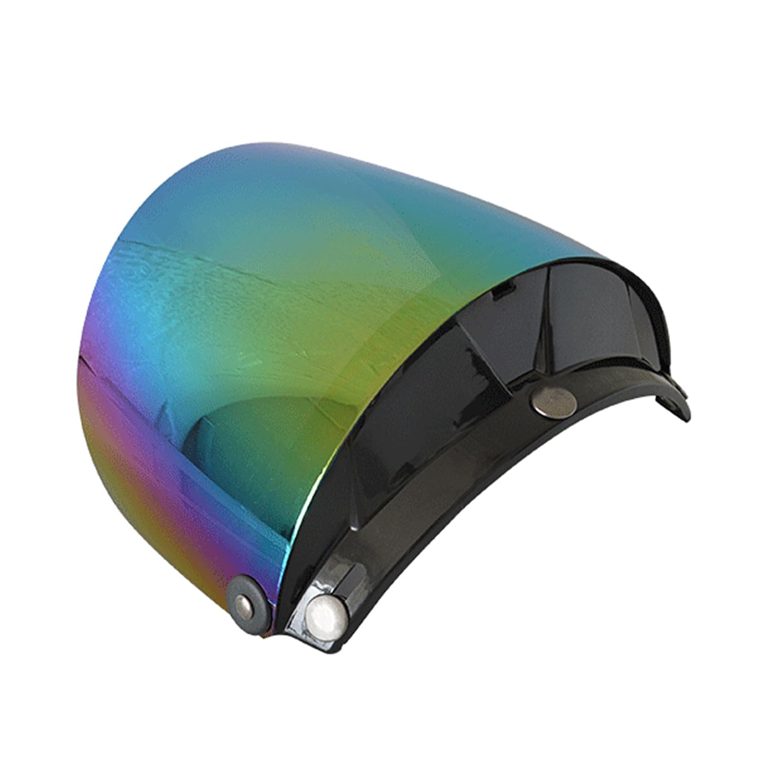 Motorrad Anti-Anti-Kratzer-Helme Linsen Mode Visor Windschutzschild Linse Universal 3-Snap Open Face Helme Schild Schwarz (Multicolor) von Matybobe