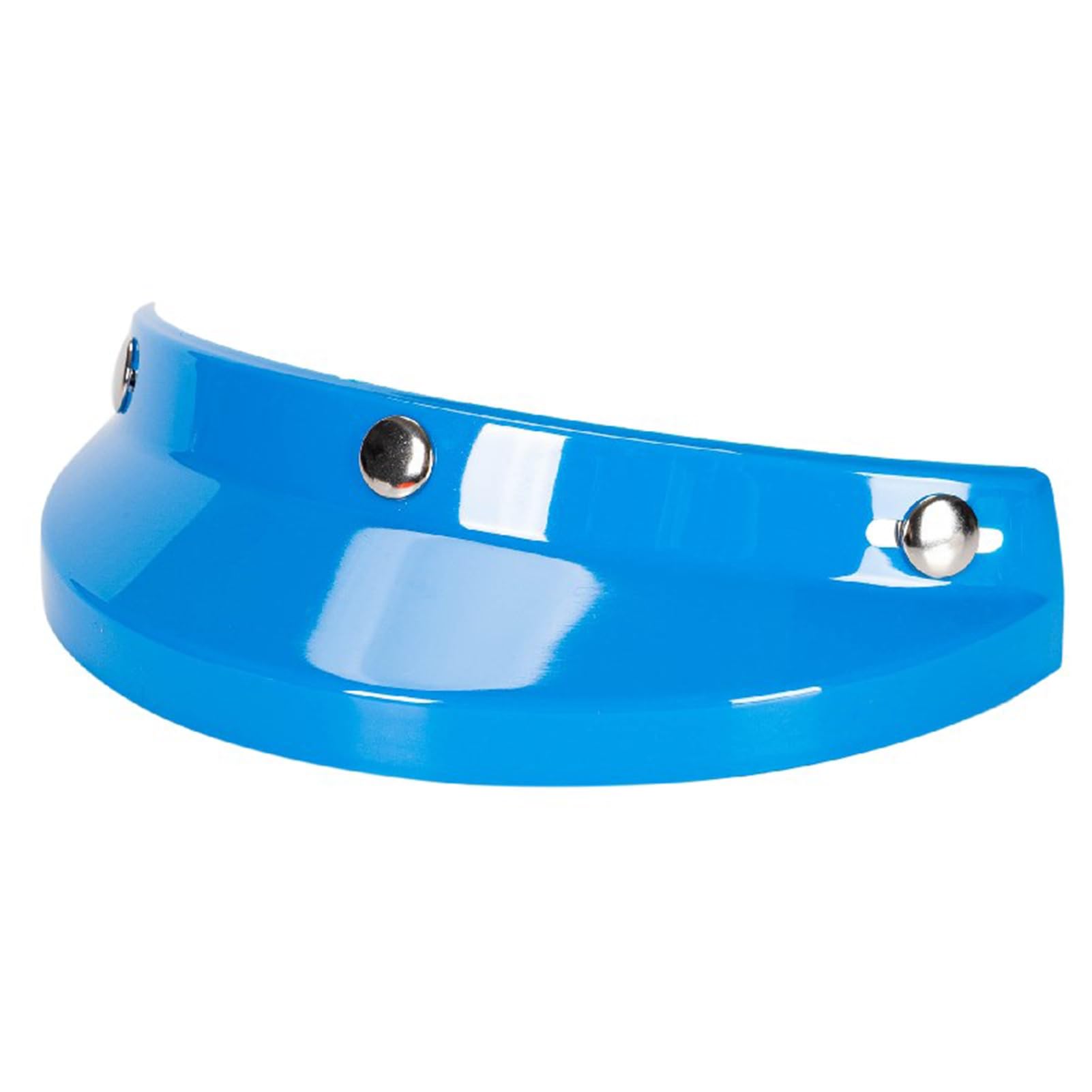 Universal Motorrad 3 Snap Visor Drehen nach Unten Open Face Helm Windschutzschild Hellblau Gelber Beige für Offene Gesichtshelme mit 3 Pin -Schnalle (Blau) von Matybobe