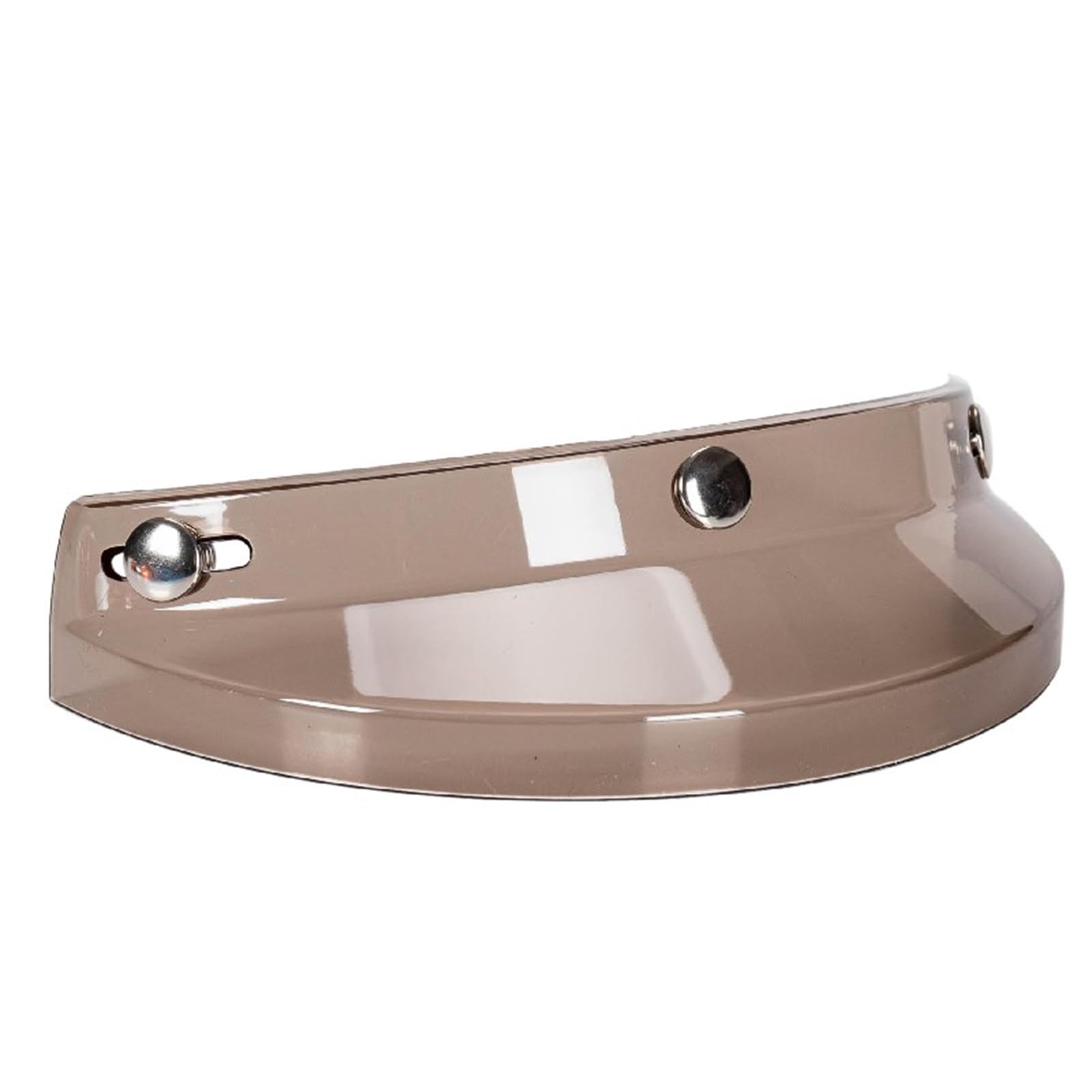 Universal Motorrad 3 Snap Visor Drehen nach Unten Open Face Helm Windschutzschild Hellblau Gelber Beige für Offene Gesichtshelme mit 3 Pin -Schnalle (Grau) von Matybobe