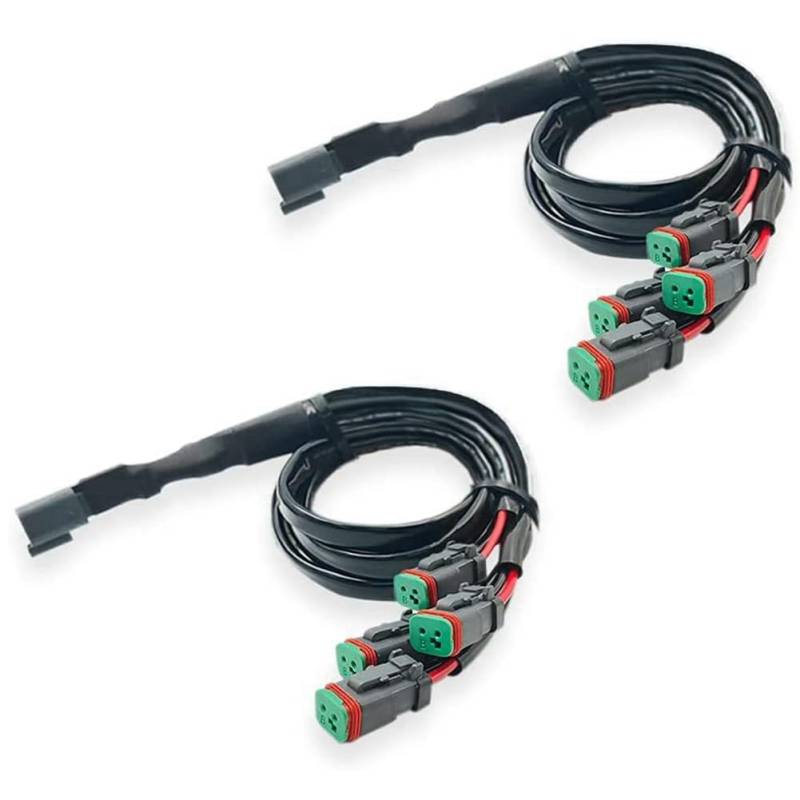 Mauedest 2 Kabel 4 in 1 Deutsch Dual Outputs DT DTM Buchse Adapter für LED Nebelscheinwerfer von Mauedest