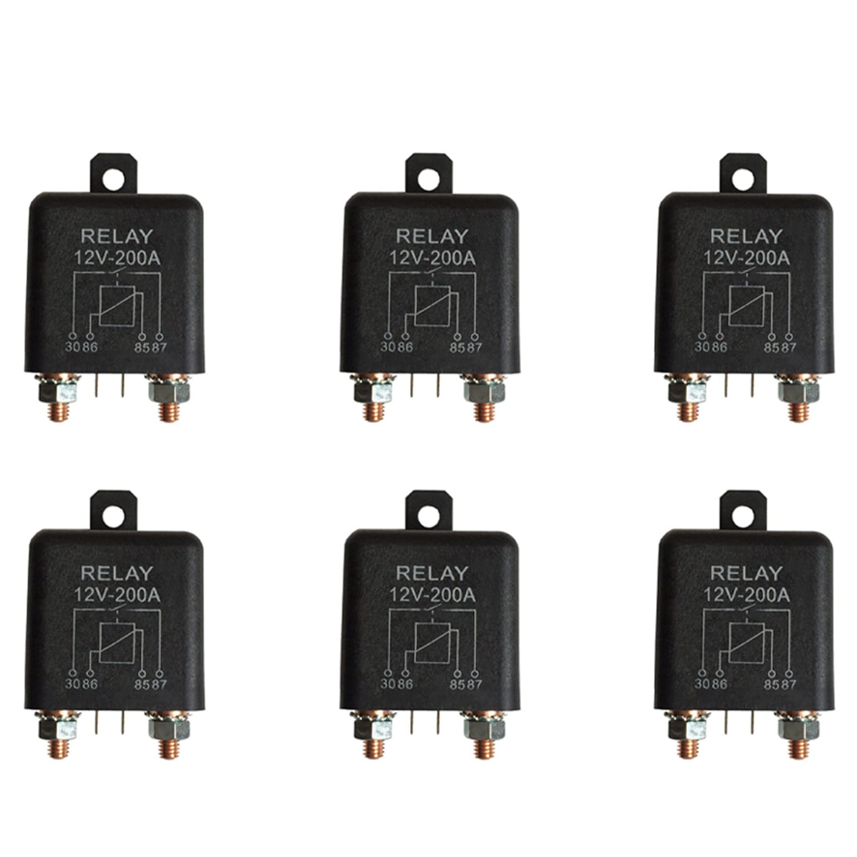 Mauedest 6 x 4-poliger Ring, normalerweise offen, 12 V, 200 A, Marine-Ladegerät für schwere Verwendung von Mauedest