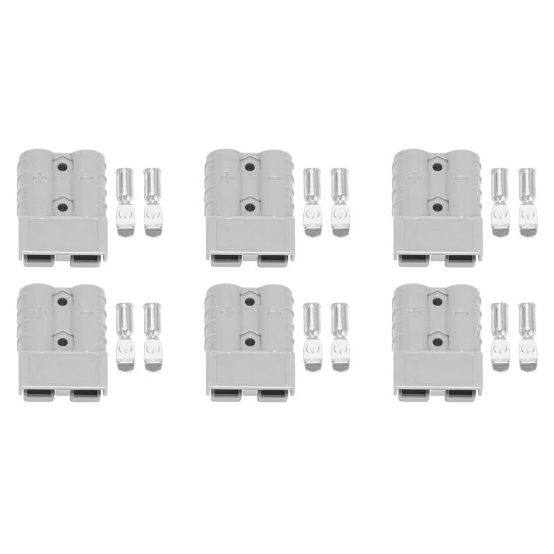 Mauedest 6X für Anderson Style Stecken Verbinder 50A 600V 6-12AWG AC/DC Elektrowerkzeug für 6AWG Plattierte Massive Anschluss Stecker von Mauedest