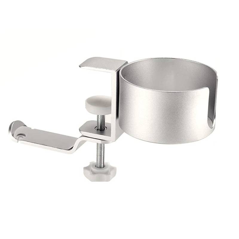 Mauedest Schreibtisch-Becherhalter, 2-in-1, Schreibtisch-Becherhalter mit Kopfhöreraufhänger für Schreibtisch oder Tisch, Silber von Mauedest