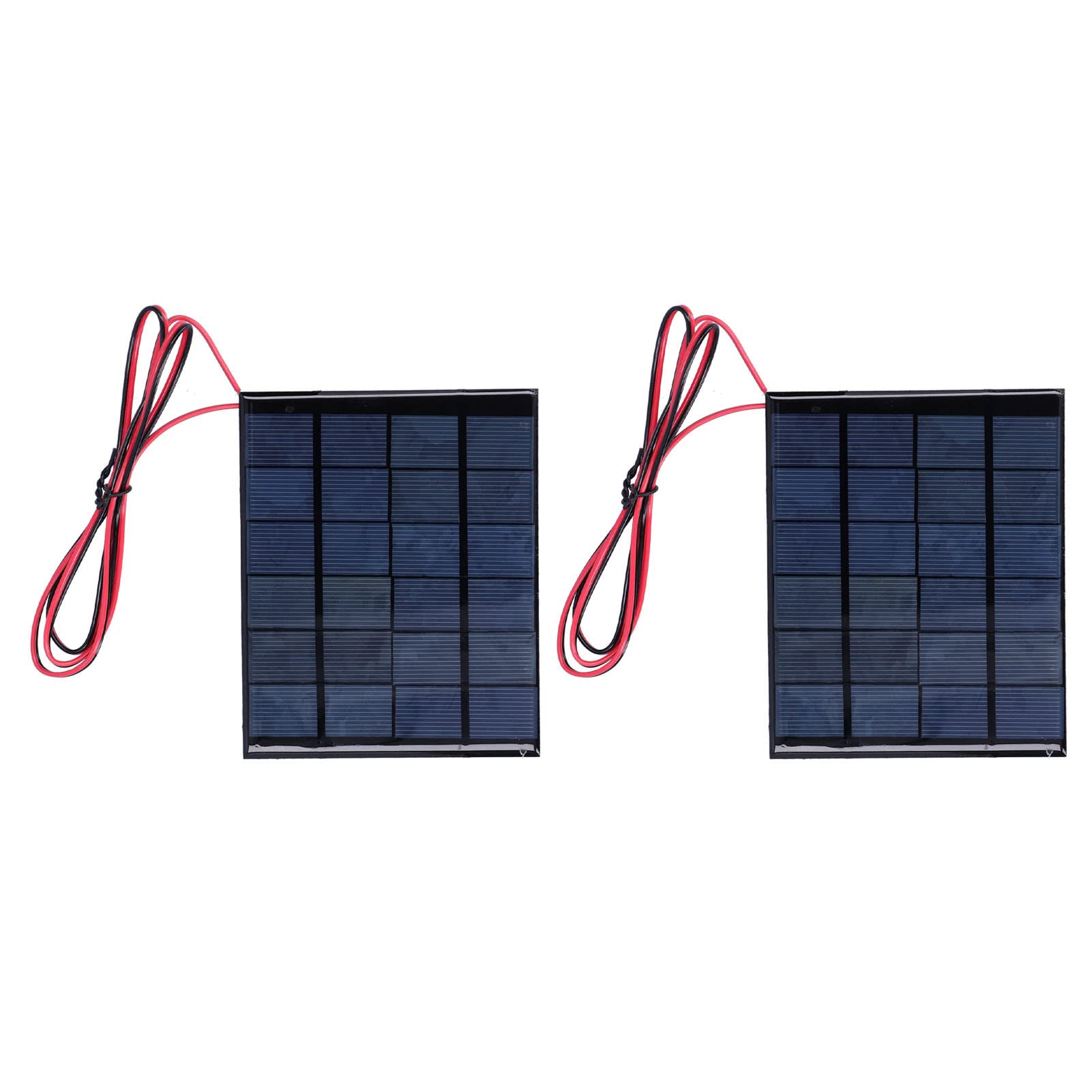 2 Stück Mini-Solarstrommodul-Panel 6 V, 2 W mit 100 cm Kabel, elektronisches Zubehör für Solar-Ladegerät, Landschaftsbeleuchtung von Mavaol