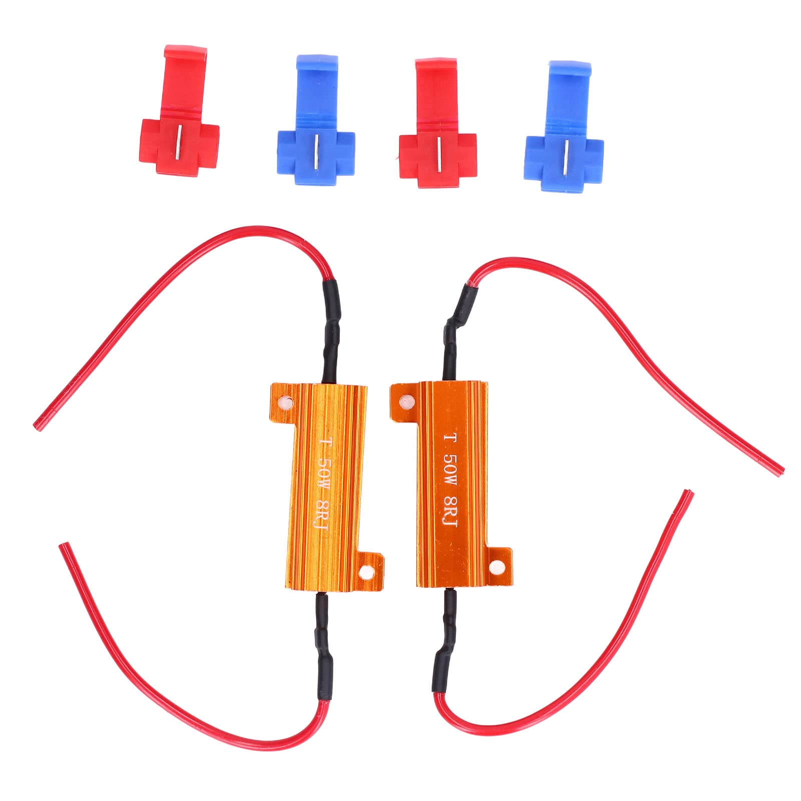 LED Load Resistor Error 50W 8Ohm Kit for Preventing Flicker on Turn Signals DRL License Plate Lights von Mavaol