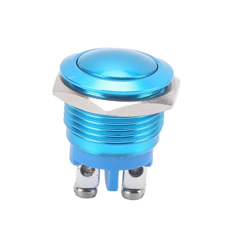 METALL DRUCKTASTER SCHALTER KUGEL VOLLOXIDATION SELBSTRÜCKSTELLUNG FÜR LEISTUNGSSTEUERUNG 16MM 220V (Blue) von Mavaol