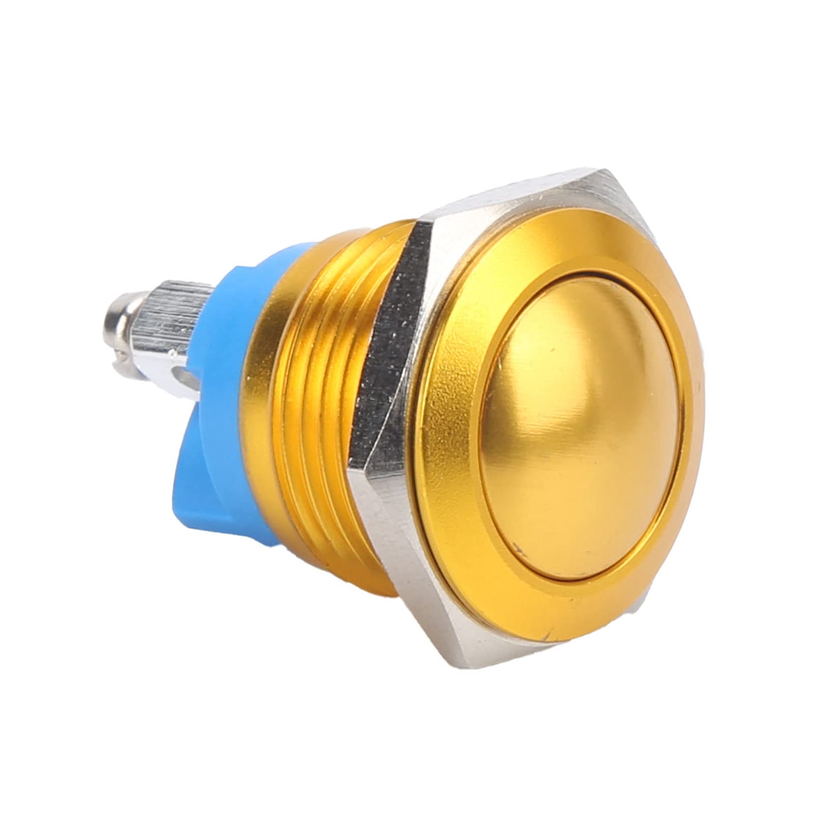 METALL DRUCKTASTER SCHALTER KUGEL VOLLOXIDATION SELBSTRÜCKSTELLUNG FÜR LEISTUNGSSTEUERUNG 16MM 220V (Yellow) von Mavaol